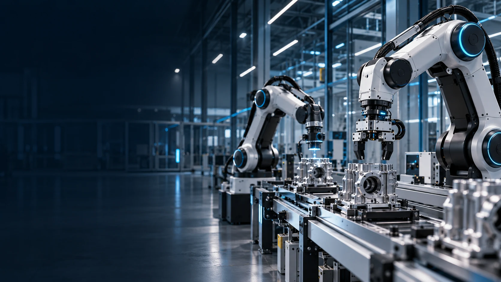 Illustrative robotics, automation & physical ai concept